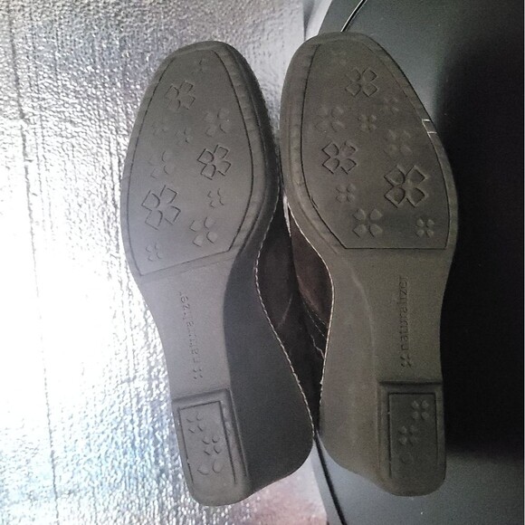 Naturalizer Kaitlyn Chocolate  Suede Wedge Lace Up Bootie Womens 8 - Picture 12 of 14